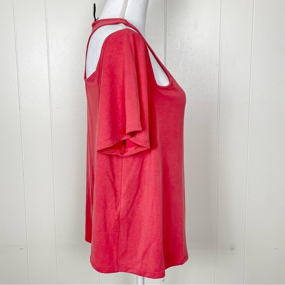 BCBGMAXAZRIA Women's Kelsey Knit Cold Shoulder Top - Picture 10 of 15